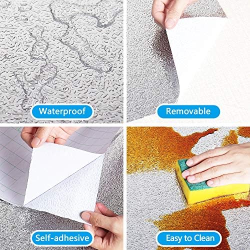 VEELIKE 15.7''x708'' Kitchen Oil-Proof Waterproof Backsplash ...