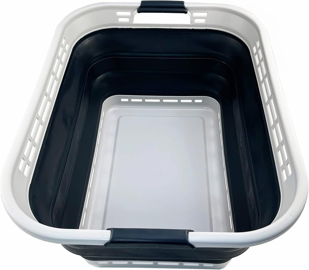 SAMMART 42L (11 Galloons) Collapsible Plastic Laundry Basket - Foldable Pop U...