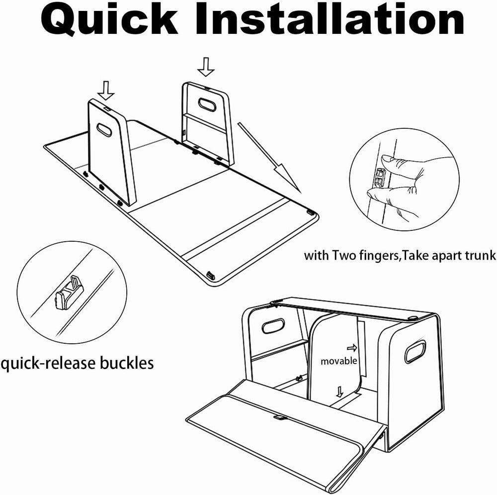 Trunk Organizers for Car,Car Organizers and Storage for SUV,Magnetic Lid with...