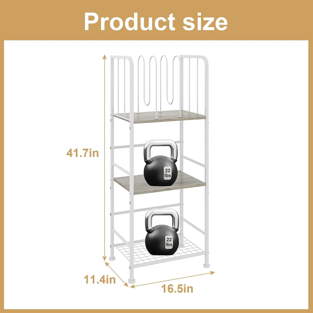 3-Tier Freestanding Towel Racks for Bathroom, White Towel Rack Stand