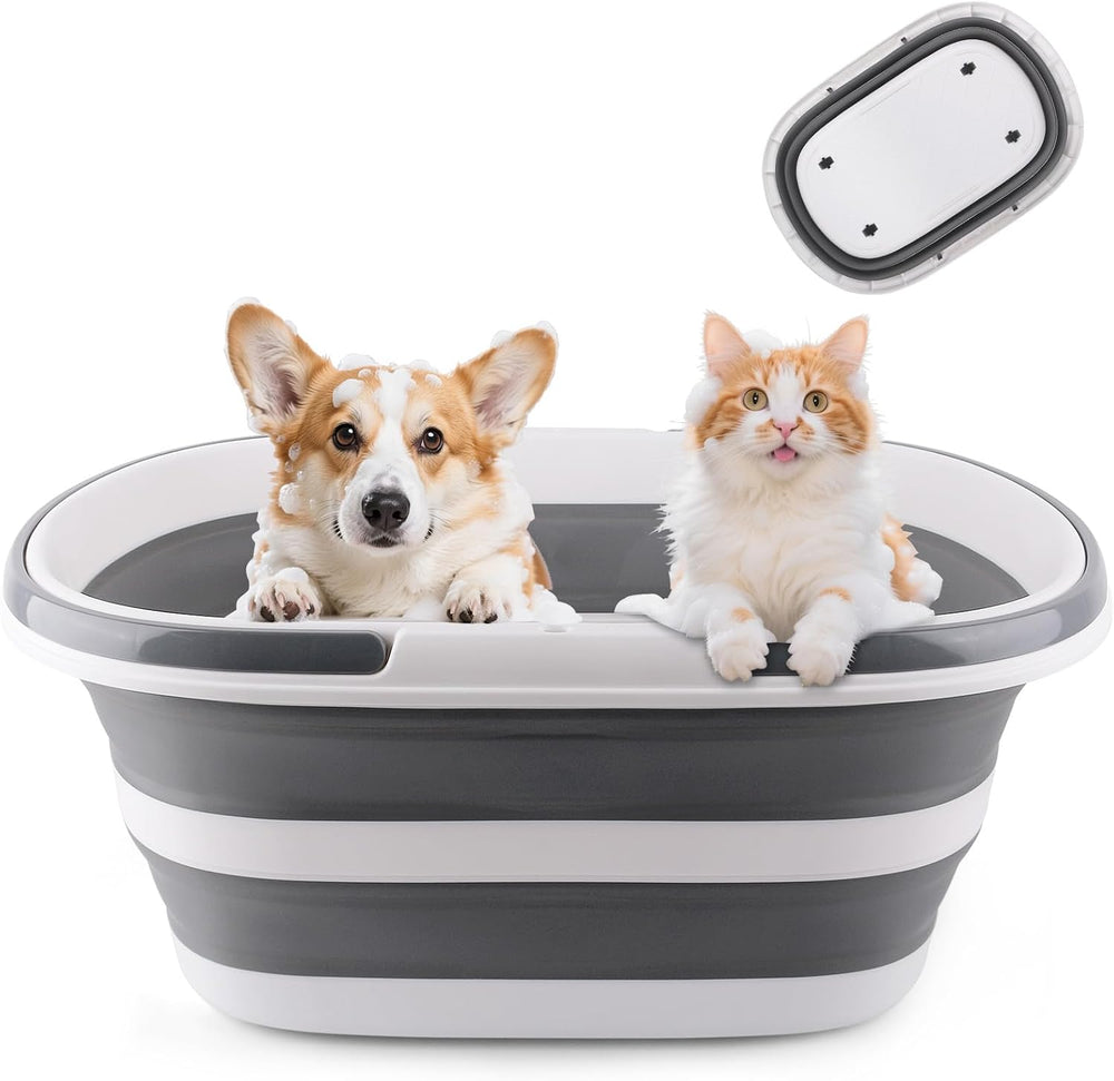 Extra Large Collapsible Bucket 35L Mop Bucket With Handles & Wheels, Plas...