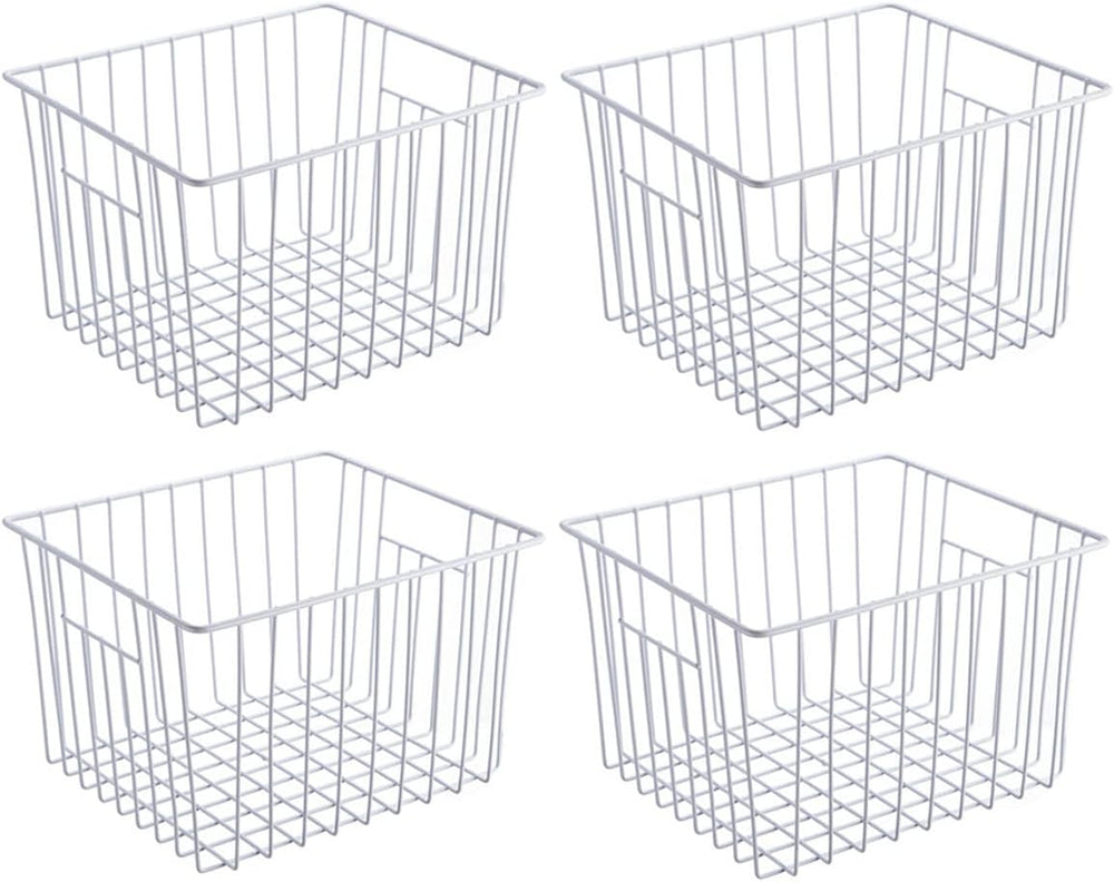 Slideep Freezer Baskets Storage Basket Organizers, Deep Wire Farmhouse Bins C...