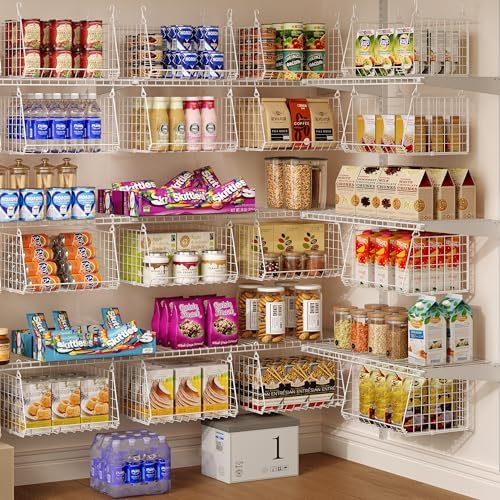 3-Tier Hanging Laundry Basket Organizer:Foldable Wire Shelf Laundry Room Orga...