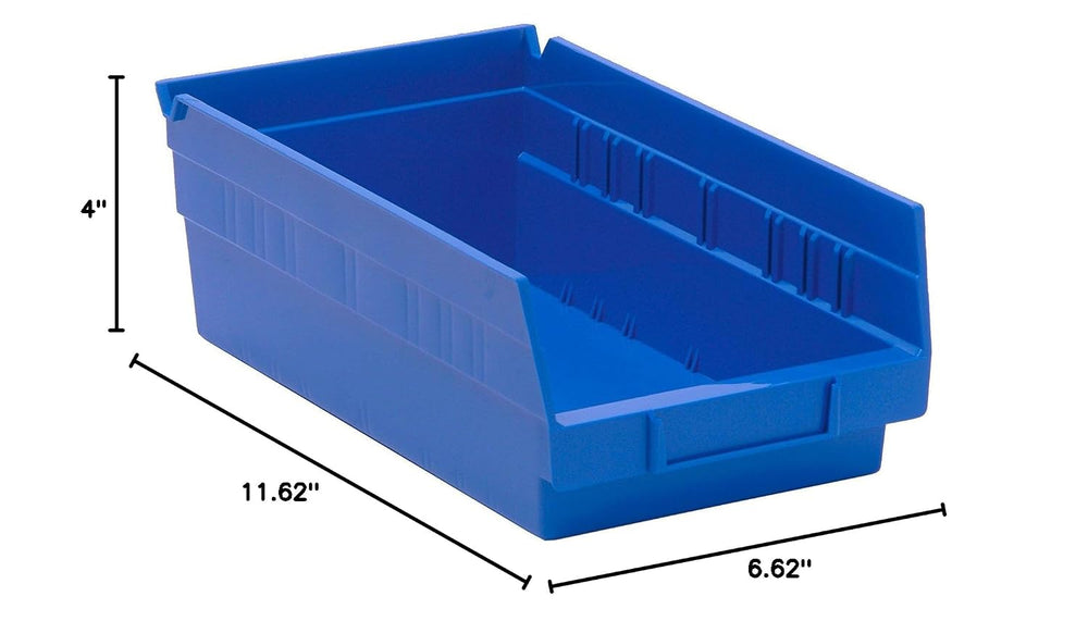 QUANTUM STORAGE SYSTEMS K-QSB102BL-10 10-Pack Plastic Shelf Bin Storage Conta...