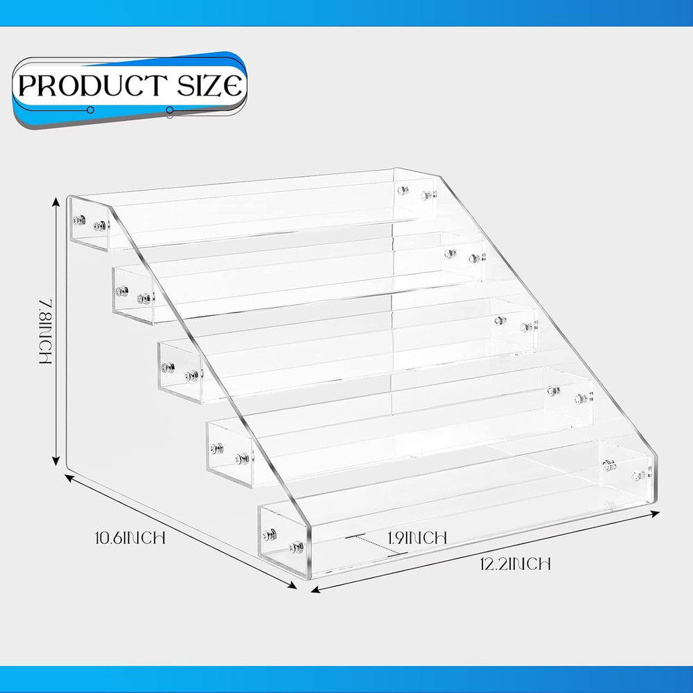 Chunful 2 Pack Acrylic Spice Rack Organizer 5 Tier Vertical Shelf