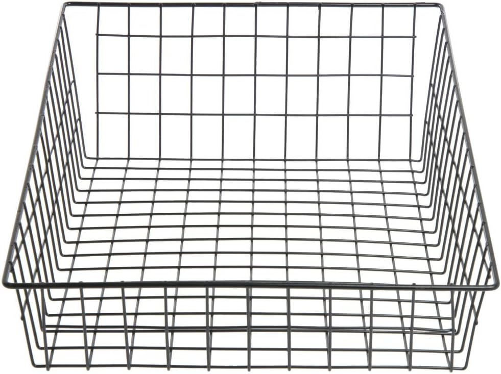 WIRECRAFT MANUFACTURING COMPANY Bagel Basket Rectangular Black Wire - 14"...