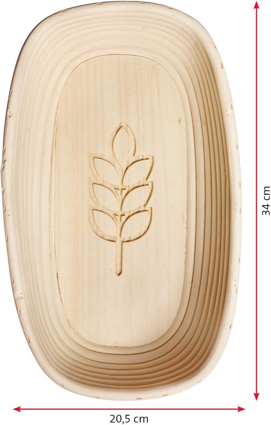 Westmark Proofing Basket Set, Oval Proofing Basket + Cover, with Ears, Wicker...