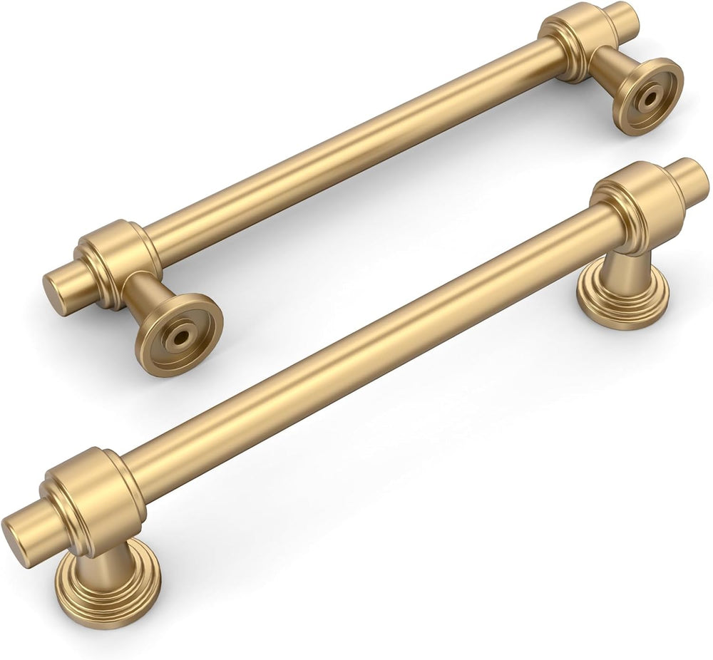 Amerdeco 10 Pack Champagne Bronze Cabinet Pulls 5 Inch(128mm) Hole Center Dra...