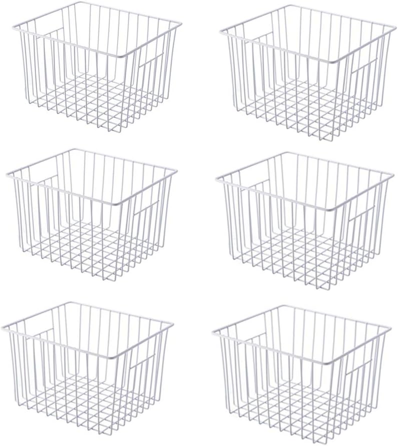 Slideep 11'' Farmhouse Freezer Food Storage Organizer Baskets Modern ...