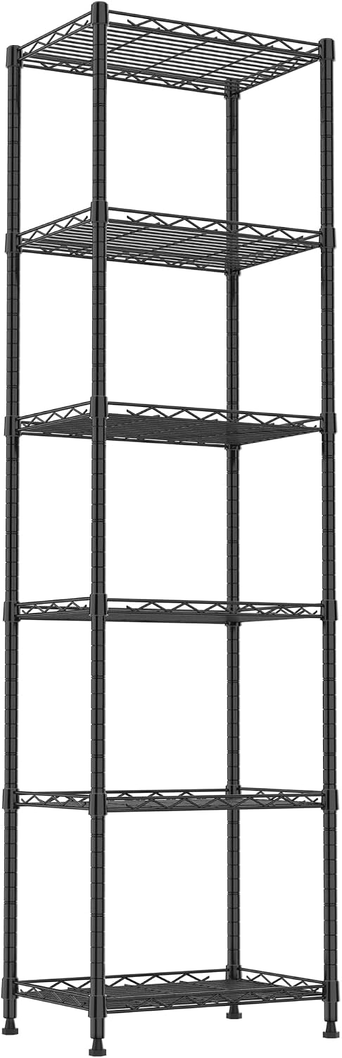 REGILLER 6 Wire Shelving Steel Storage Rack Adjustable Unit Shelves for Laund...