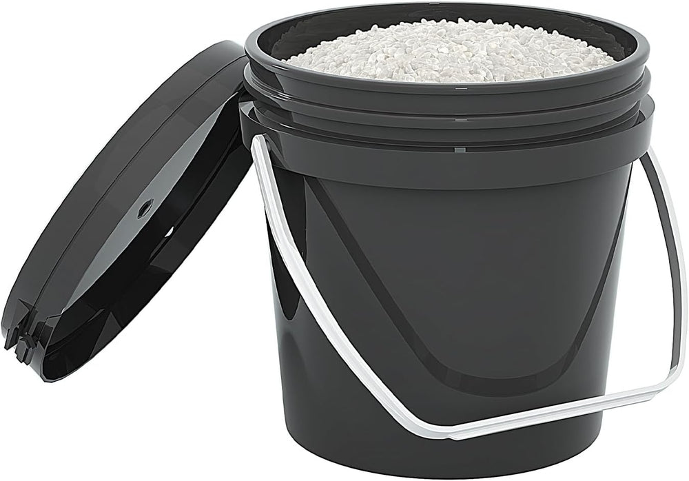 0.8 Gallon Buckets (8-Pack) with Lids - Made of PP Plastic - Multi-Use Pail f...