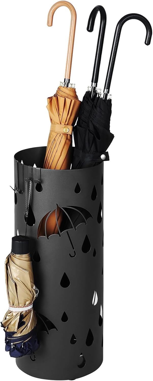 SONGMICS Umbrella Stand, Steel Round Holder Rack, 6.7 x 6.7 x 16.1 Inches