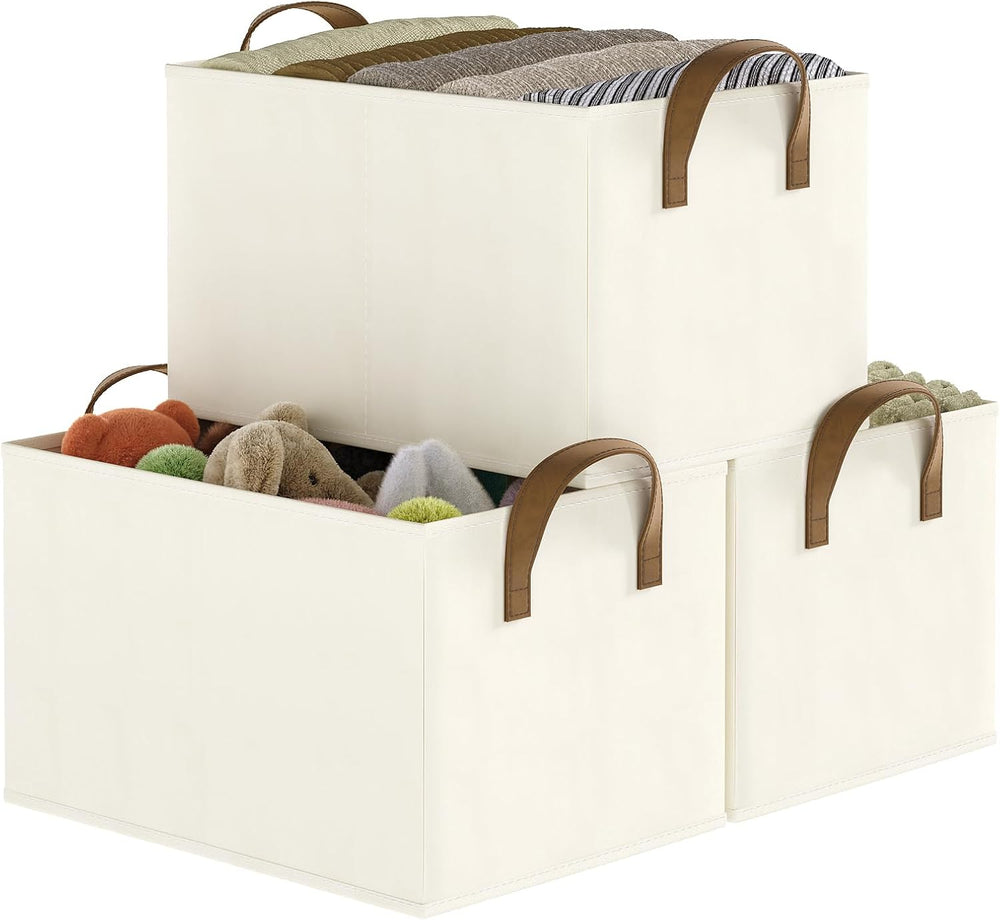 Closet Storage Bins, Fabric Closet Organizers and Storage Basket for Shelves,...