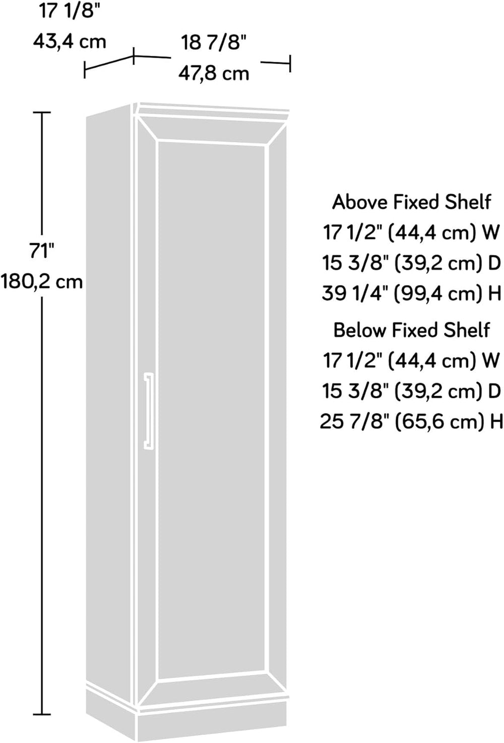 Sauder HomePlus Pantry Storage Cabinet, Soft White