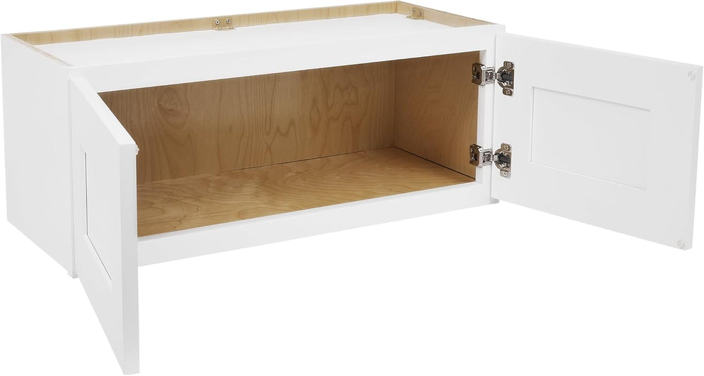 White Shaker Wall Cabinet - Ready to Assemble, Perfect for Kitchen, Laundry, ...