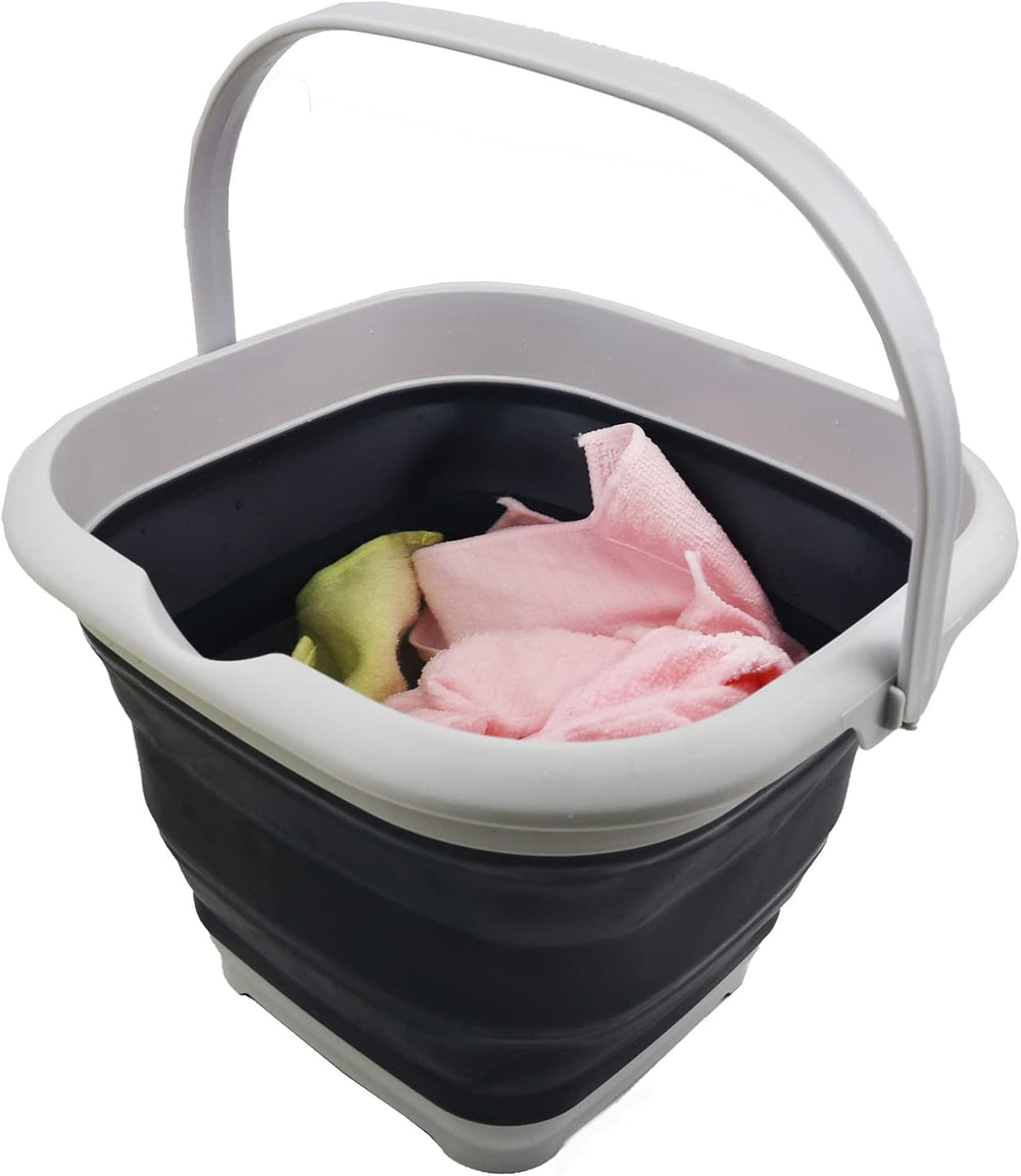 SAMMART 8.5L (2.2 Gallon) Collapsible Square Handy Bucket/Foldable SquareWate...