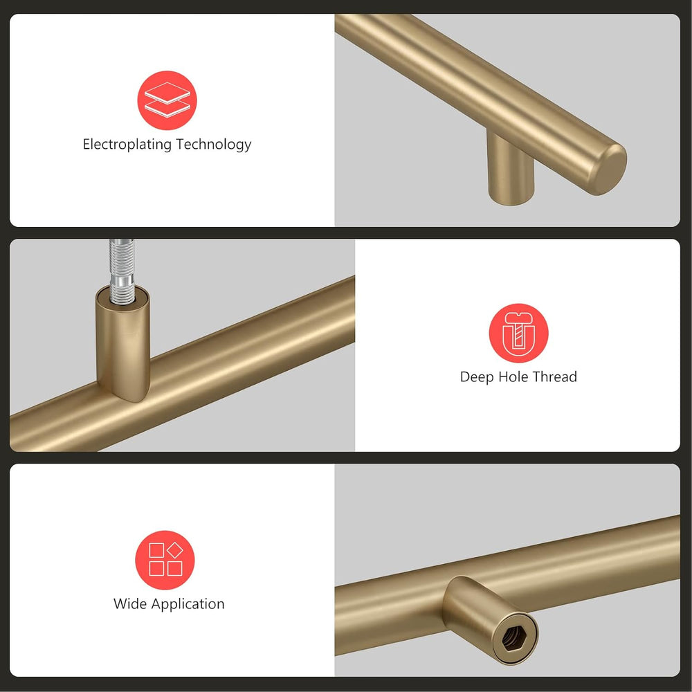 homdiy 25Pack 3in Cabinet Handles Champagne Bronze Kitchen Cabinet Pulls Draw...