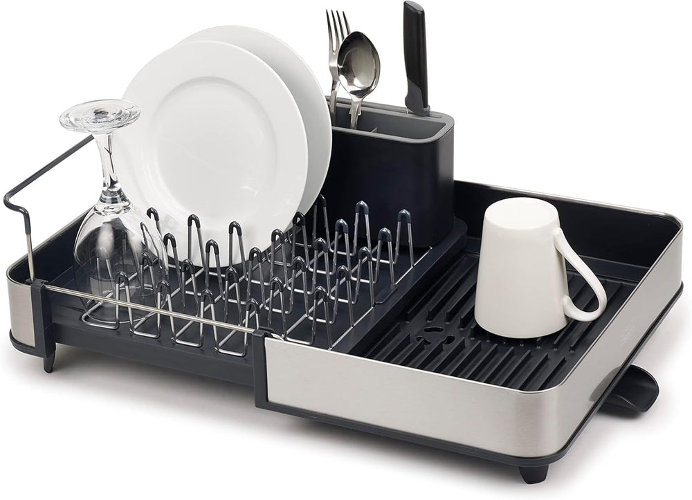 Joseph Joseph Extendable Dish Drying Rack with Dual Parts - Stainless Steel, ...