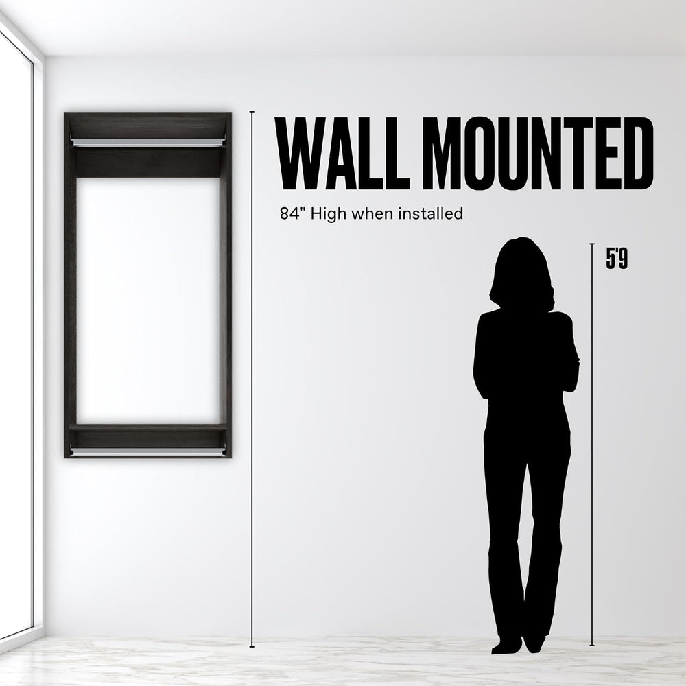 Medium Hanging Closet Unit - Modular Closet System For Hanging - Corner Close...