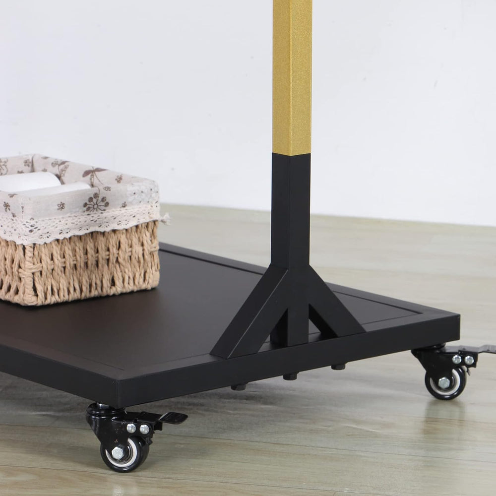 Clothing Racks for Hanging Clothes,Black Gold Design,Heavy Duty Rolling Iron ...