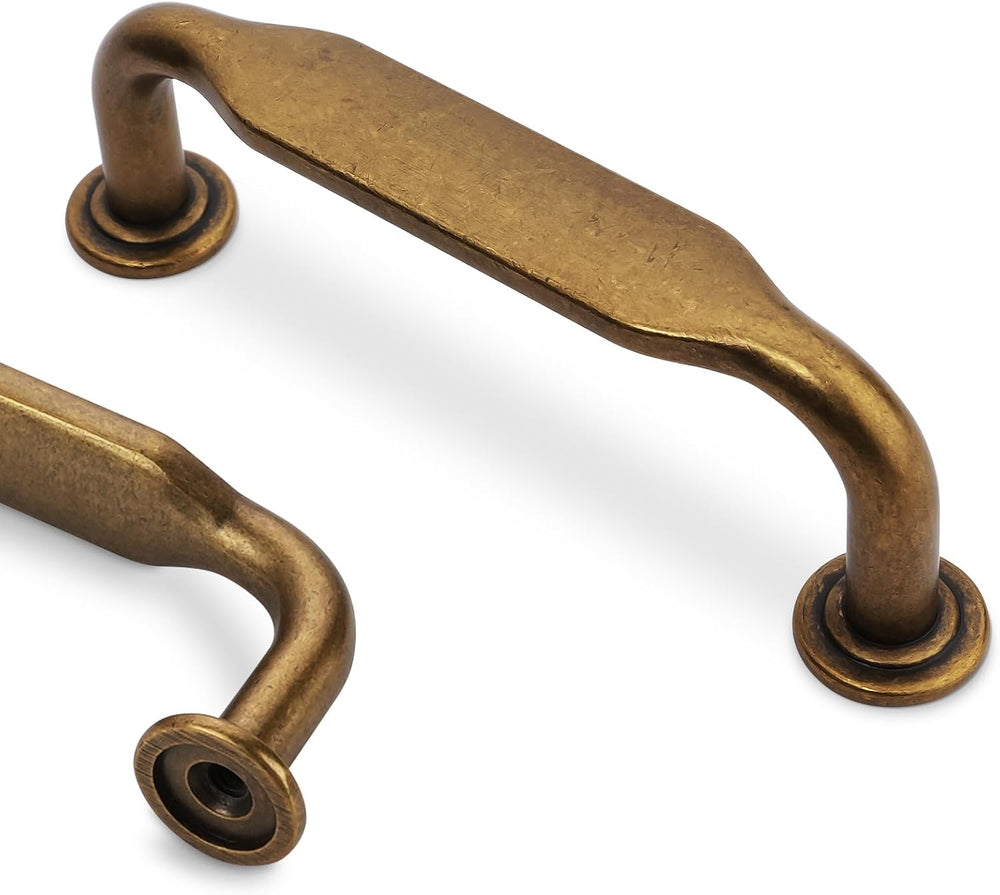 10 Pack 3 inch Antique Brass Kitchen Cabinet Handles
