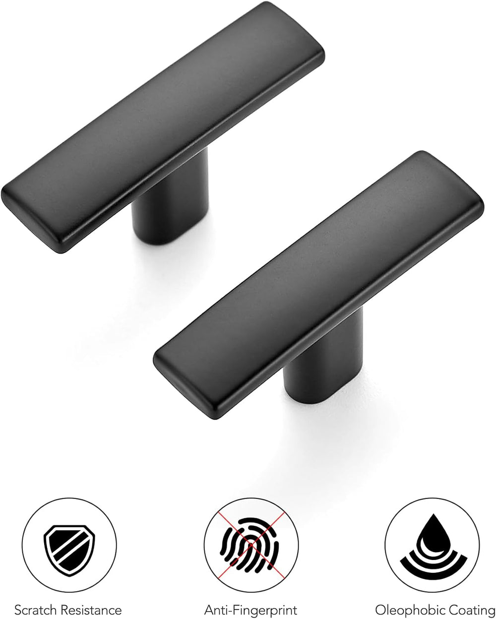 Ravinte Cabinet Knobs 30 Pack Single Hole Drawer Handles, Matte Black