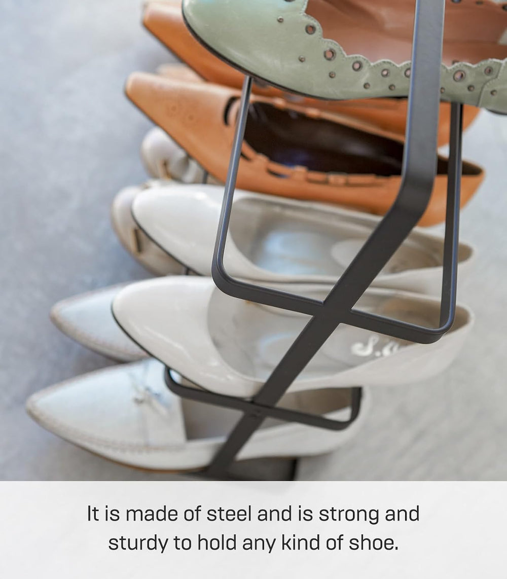 YAMAZAKI Home Tower Compact Modern Metal Shoe Rack - Short, 18" - Steel ...