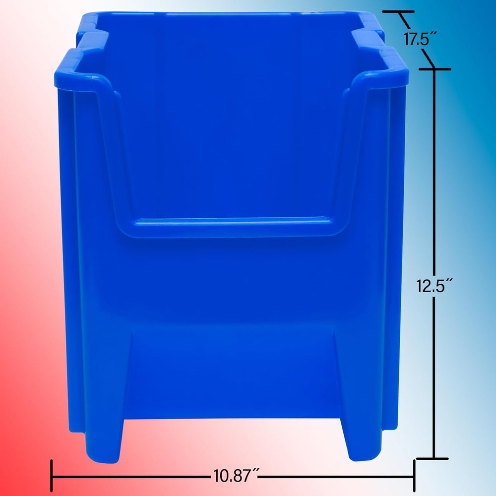 Akro-Mils 13014 Stak-N-Store Heavy Duty Stackable Open Front Plastic Storage ...
