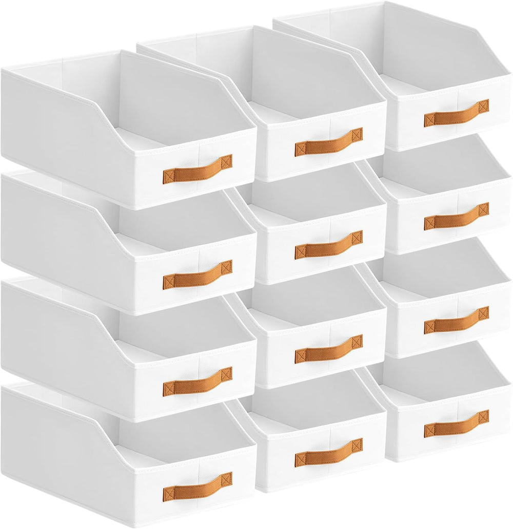 Homsorout Fabric Storage Bins for Organizing - 12 Pack Large Trapezoid Collap...