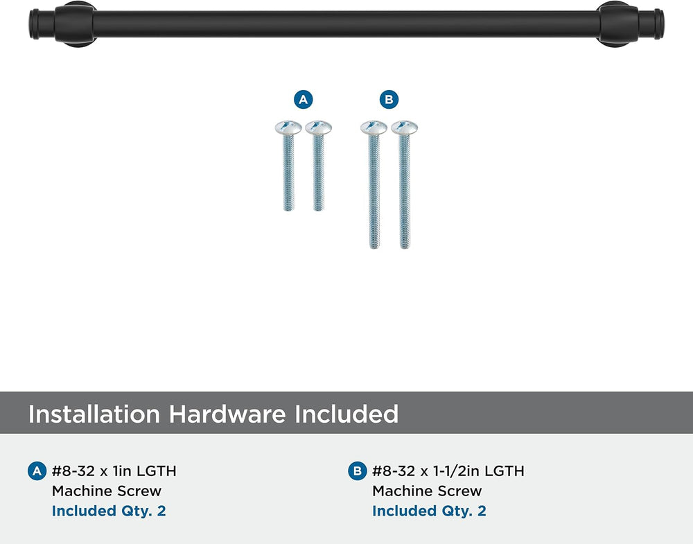 Amerock 10-1/16" Winsome Matte Black Drawer Pull