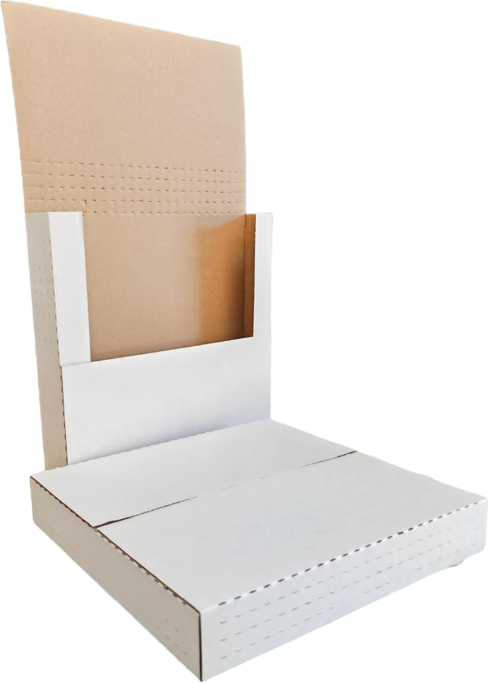 50 Pack,vinyl shipping box,12.5x12.5x2inch, Easy-Fold Shipping Box, White,