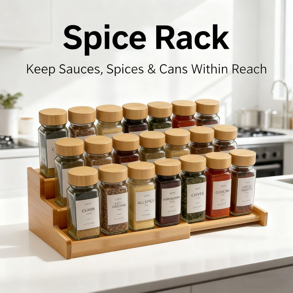 JinDoWin Spice Rack Organizer for Cabinets,Countertop & Pantries,2 Pack