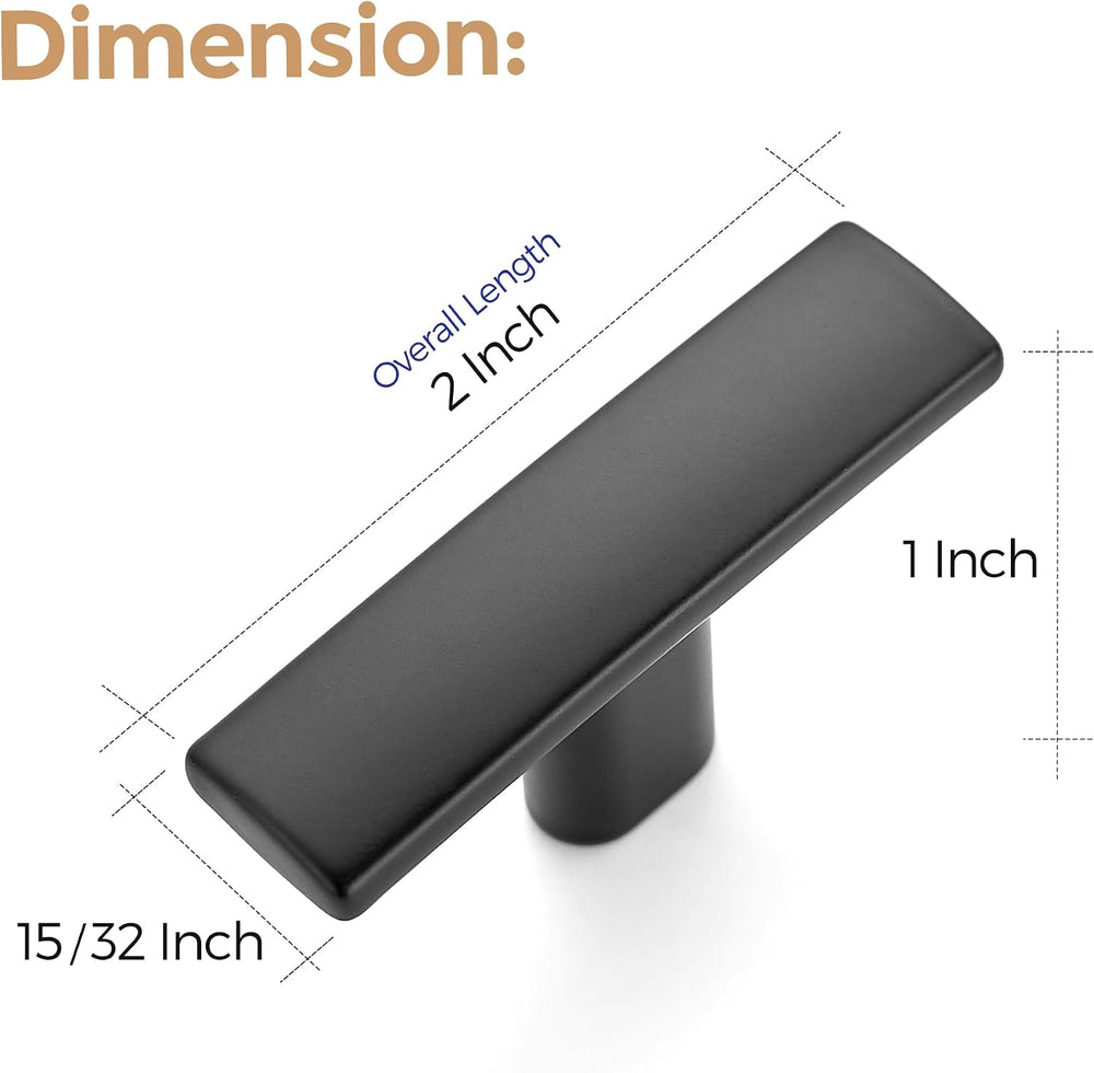 Ravinte Cabinet Knobs 30 Pack Single Hole Drawer Handles, Matte Black