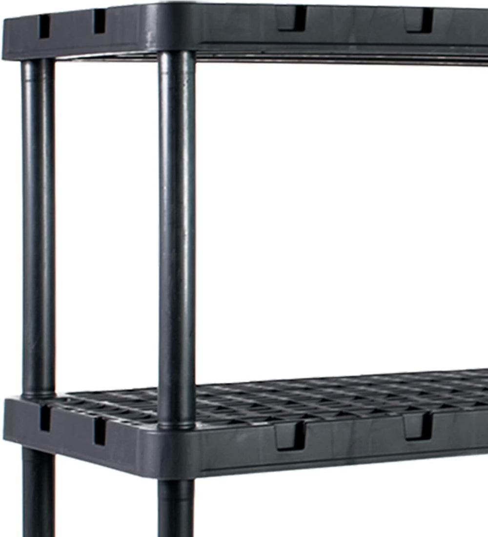 Gracious Living 4 Shelf Unit, Heavy-Duty Shelving Storage Rack for Home and G...