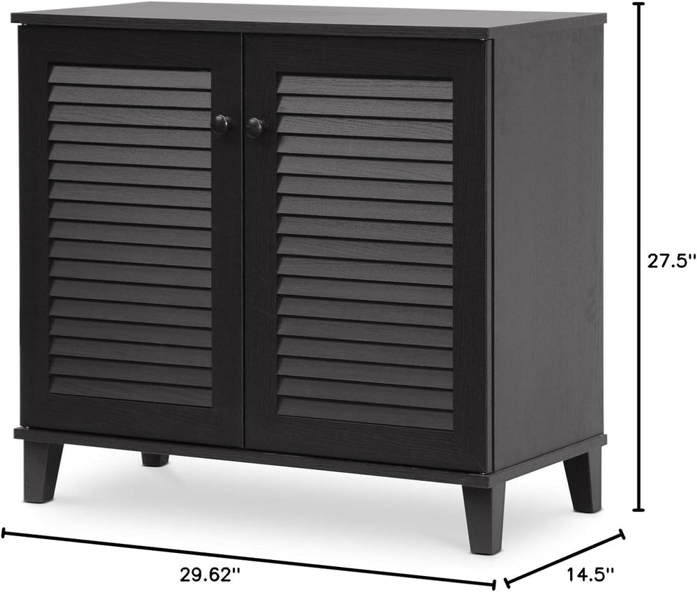 Baxton Studio FP-01LV-Espresso Studio Coolidge Shoe-Storage Cabinet, Espresso...