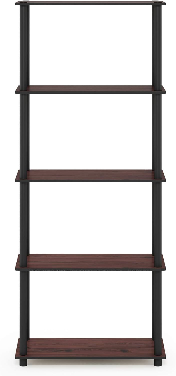 Furinno TURN-N-TUBE Storage Shelves, 5-Tier Book Shelf, Corner Shelf, Toolles...