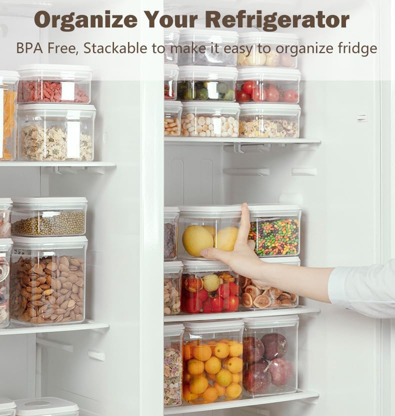 Pop Food Storage Containers Set Airtight Food Storage Containers with Pop Lid...