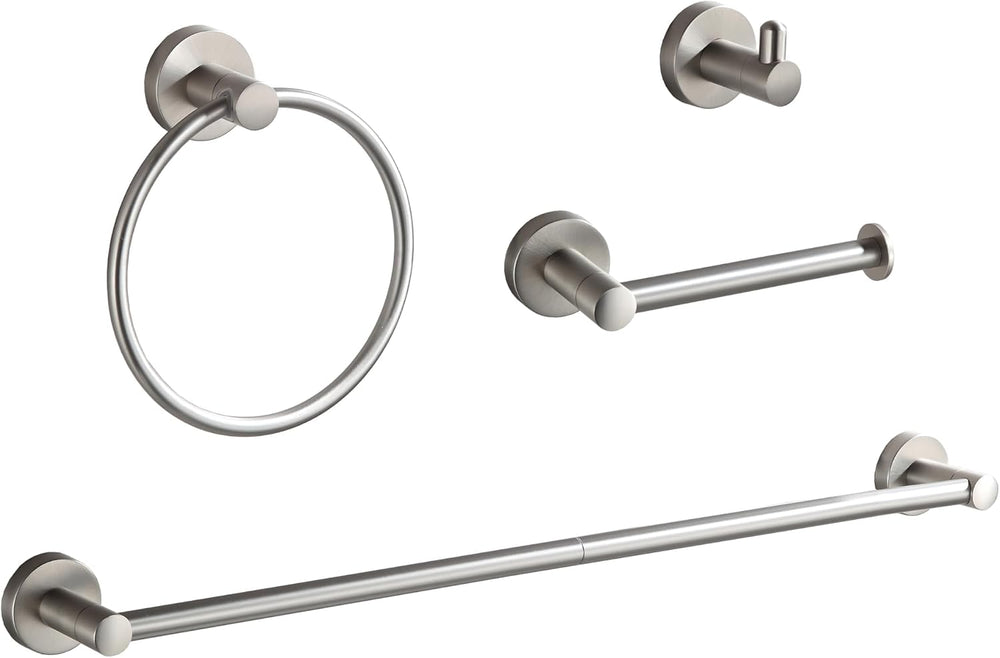 BGL Bathroom Accessory Set,4-Piece Brushed Nickel Towel Racks for Bathroom, 2...