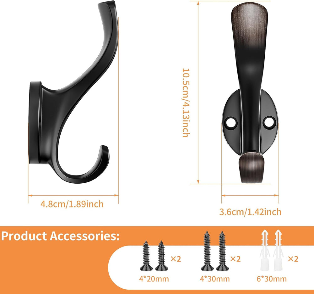 Coat Hooks Heavy Duty - Anti-Rust Oil Rubbed Bronze Towel Hook Decorative Wal...