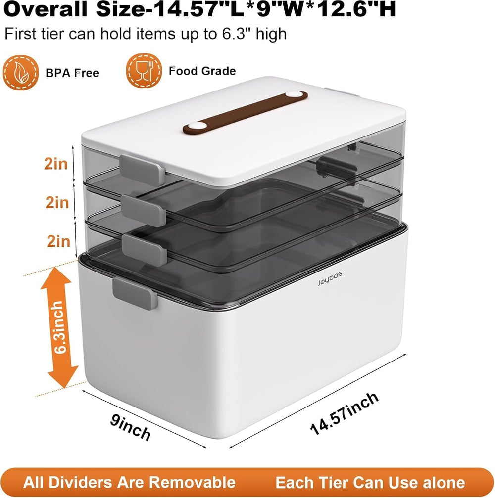 funest 4- Tier Medicine Storage Box Organizer Portable First Aid kit Box Sewi...