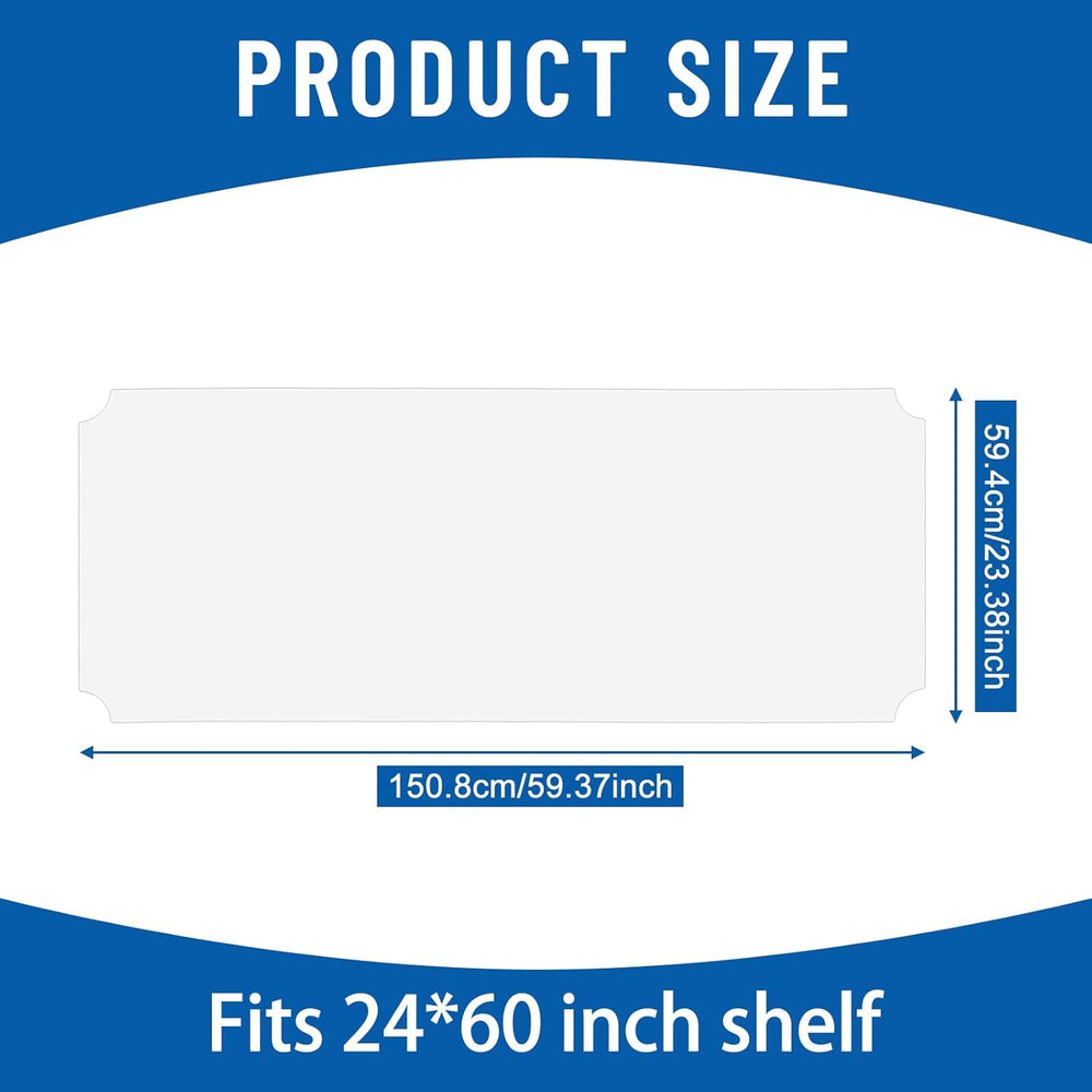 Frienda Wire Shelf Liners,24 x 60 Inch,Clear,Set of 5