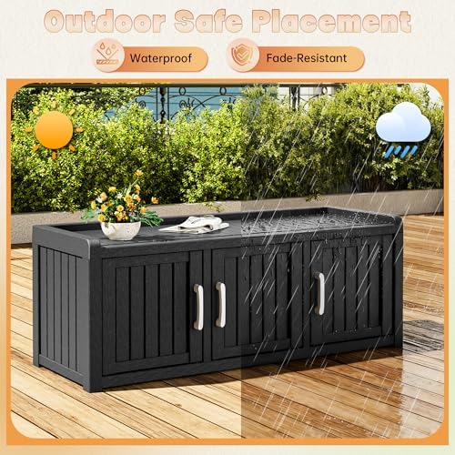 KAMABOKO 48.9" Shoe Storage Cabinet with Waterproof UV-Resistant, Entryw...