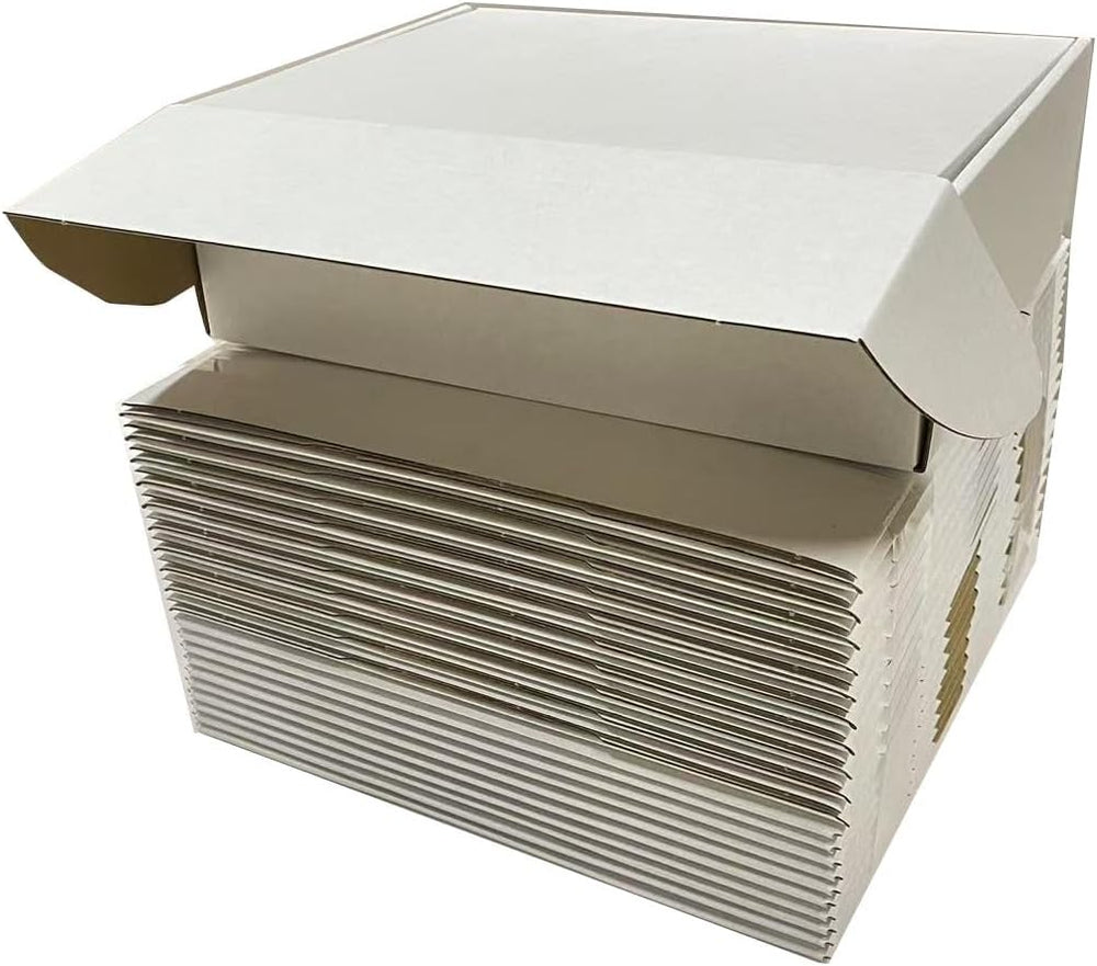 Rongyangtong13x10x4 Shipping Boxes Set of 18, White Small Corrugated Cardboar...