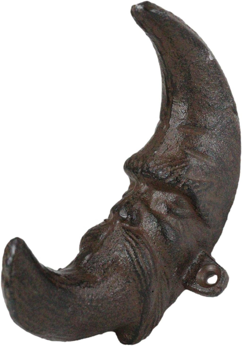 Ebros Gift Rustic Cast Iron Rust Antiqued Celestial Heavens Half Crescent Moo...