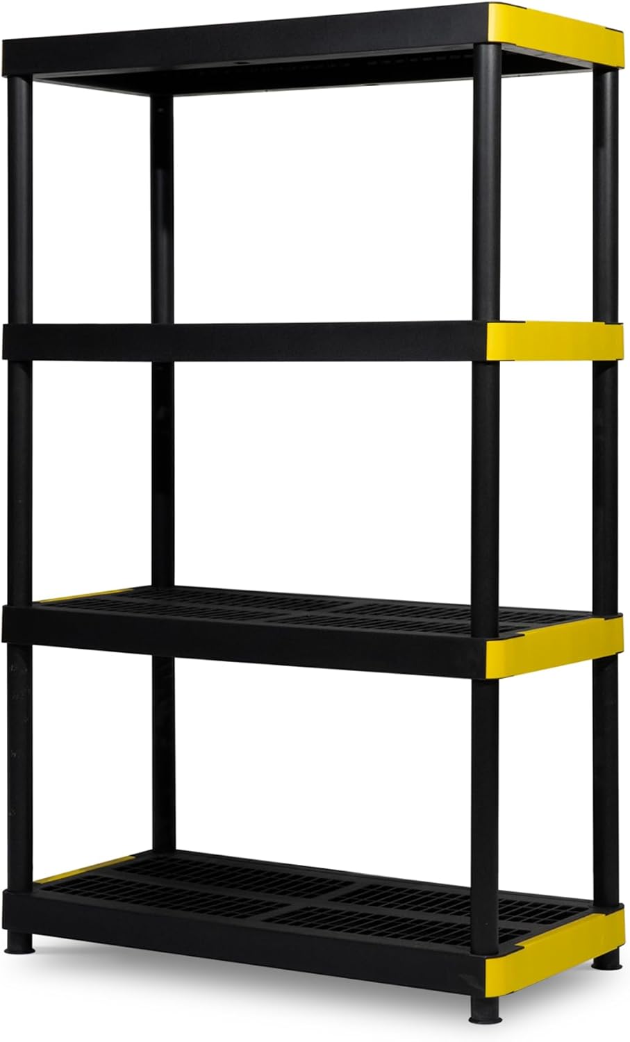 Simpli-Magic 4-Tier Heavy Duty Plastic Storage Shelving Unit, Garage & Ba...