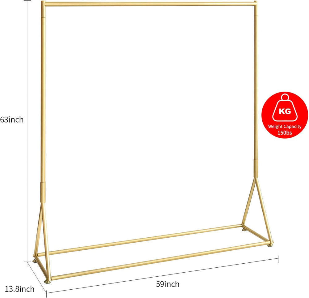 Gold Pipe Clothing Racks Freestanding, Modern Metal Clothes Rack Heavy Duty, ...