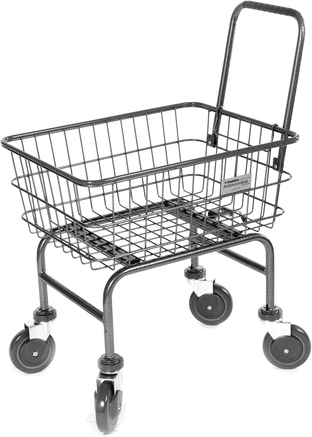 Rolling Laundry Cart with Wheels, Metal Wire Basket, Heavy Duty Utility Cart ...