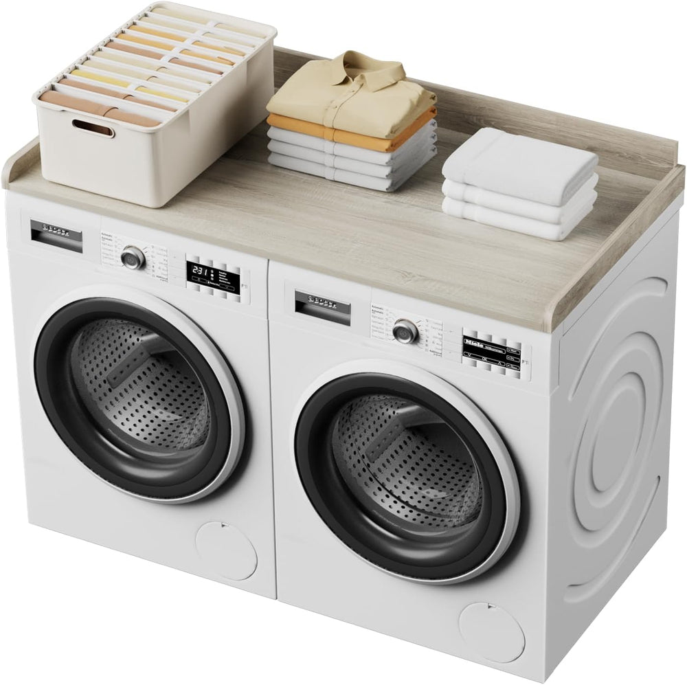 Solid Wood Washer Dryer Countertop, 54 * 27.5 Inch, White Oak
