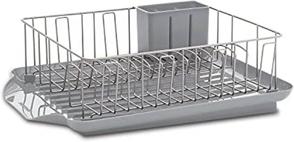 Farberware 3-Piece Dish Drying Rack Set Rust-Resistant Gray
