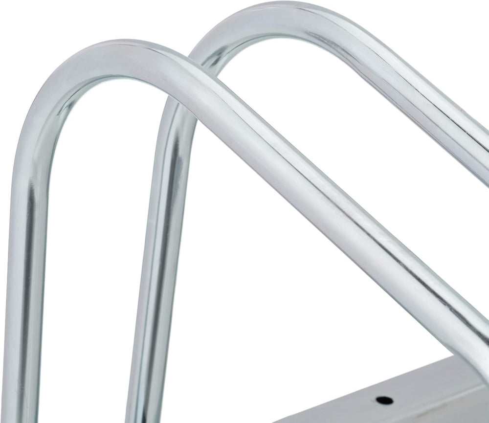 Relaxdays Floor Bike Rack, Silver, 26.5 x 40.5 x 33 cm